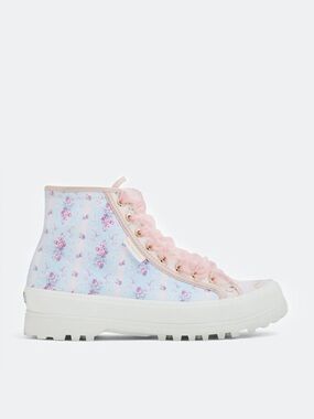 LOVESHACKFANCY x SUPERGA 2341 Sneakers Floral High Top Size 39